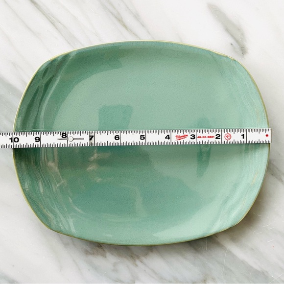 Pfaltzgraff•NWT•Set of (2) VINTAGE Seychelles Buffet Plates•Green Sea•10”x 8” - Picture 5 of 7